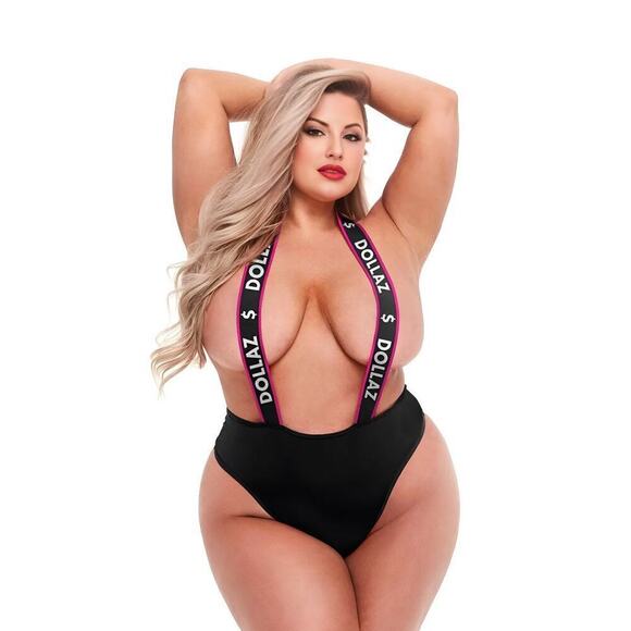 🦋B2G1🦋LAPDANCE Elastic Suspender Dollaz Rouched Back Teddy | ONE SIZE QUEEN | - Picture 1 of 4